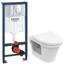 Комплект подвесной унитаз Toto CF CW132Y#NW1 + VC130 + система инсталляции Grohe 38721001