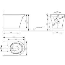 Комплект подвесной унитаз Toto CF CW132Y#NW1 + VC130 + система инсталляции Grohe 38721001