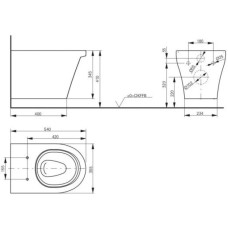 Комплект подвесной унитаз Toto CF CW132Y#NW1 + VC130 + система инсталляции Grohe 38721001
