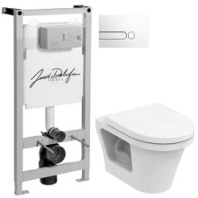 Комплект подвесной унитаз Toto CF CW132Y#NW1 + VC130 + система инсталляции Jacob Delafon E5504-NF + E4326-00