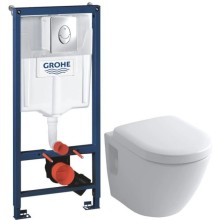 Комплект подвесной унитаз Toto NC CW762Y + VC100N + система инсталляции Grohe 38721001
