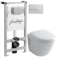 Комплект подвесной унитаз Toto NC CW762Y + VC100N + система инсталляции Jacob Delafon E5504-NF + E4326-CP