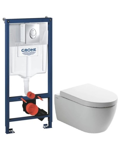 Комплект подвесной унитаз SSWW CT2038V + система инсталляции Grohe 38721001