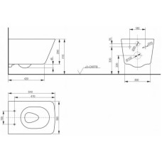 Комплект подвесной унитаз Toto SP CW532Y + TC512F + система инсталляции Jacob Delafon E5504-NF + E4326-00