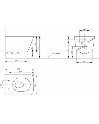 Комплект подвесной унитаз Toto SP CW532Y + TC512F + система инсталляции AlcaPlast AM101/11203:1RUSSETM70
