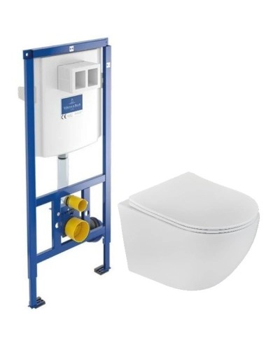 Комплект подвесной унитаз Teka Manacor 11.732.00.02 + система инсталляции Villeroy & Boch 92246100