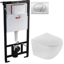 Комплект подвесной унитаз Teka Manacor 11.732.00.02 + система инсталляции AlcaPlast AM101/11203:1RUSSETM71