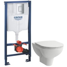 Комплект подвесной унитаз Laufen Pro 8.2095.0.000.000.1 + 8.9896.6.000.000.1 + система инсталляции Grohe 38772001