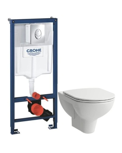 Комплект подвесной унитаз Laufen Pro 8.2095.0.000.000.1 + 8.9896.6.000.000.1 + система инсталляции Grohe 38721001