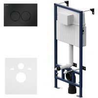 Инсталляция AM.PM Pro С I012707.0138 для унитаза с Черной матовой клавишей смыва