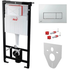 Инсталляция Alcaplast AM101/1120-4:1 RU M571-0001 для унитаза с клавишей смыва Хром глянец