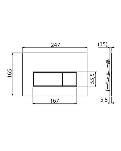 Инсталляция Alcaplast AM101/1120-4:1 RU M571-0001 для унитаза с клавишей смыва Хром глянец