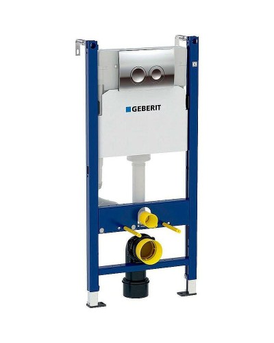 Инсталляция Geberit Duofix Delta UP100 458.124.21.1 для унитаза с клавишей смыва Хром