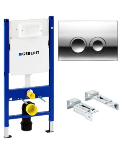 Инсталляция Geberit Duofix Delta UP100 458.124.21.1 для унитаза с клавишей смыва Хром