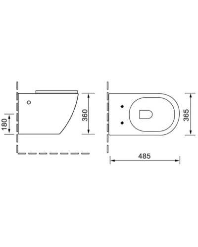 Комплект подвесной унитаз + система инсталляции SantiLine SL-5018 + SL-01