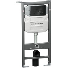 Инсталляция Ceramica Nova Envision CN1001B для унитаза с Черной матовой клавишей смыва