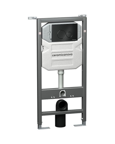 Инсталляция Ceramica Nova Envision CN1001B для унитаза с Черной матовой клавишей смыва