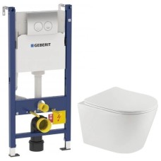 Комплект подвесной унитаз Teka Nexos 117320001 + система инсталляции 458.124.21.1