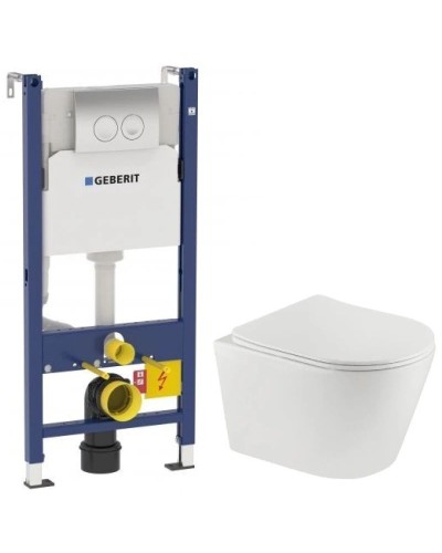 Комплект подвесной унитаз Teka Nexos 117320001 + система инсталляции 458.124.21.1