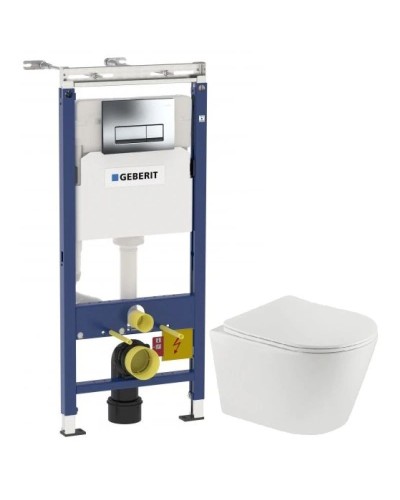 Комплект подвесной унитаз Teka Nexos 117320001 + система инсталляции 458.125.21.1