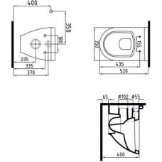 Комплект подвесной унитаз Bien Harmony HRKA052N2VP0W3000 + система инсталляции TECE 9300302 + 9240401