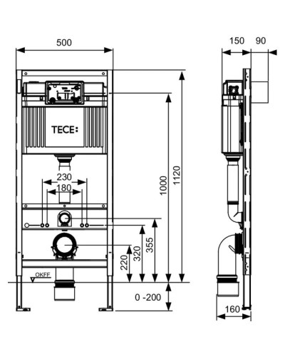 Комплект подвесной унитаз Grossman GR-4477S + система инсталляции TECE 9300302 + 9240401