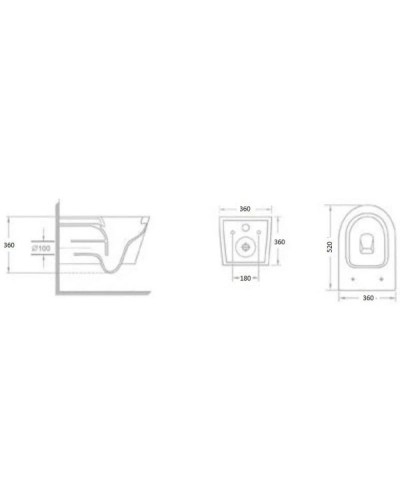 Комплект подвесной унитаз Teka Manacor 11.732.00.02 + система инсталляции TECE 9300302 + 9240401