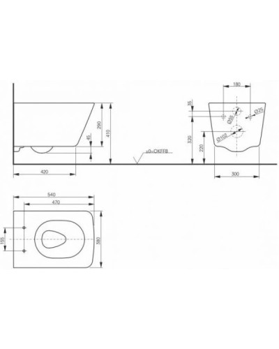 Комплект подвесной унитаз Toto SP CW532Y + TC512F + система инсталляции TECE 9300302 + 9240401