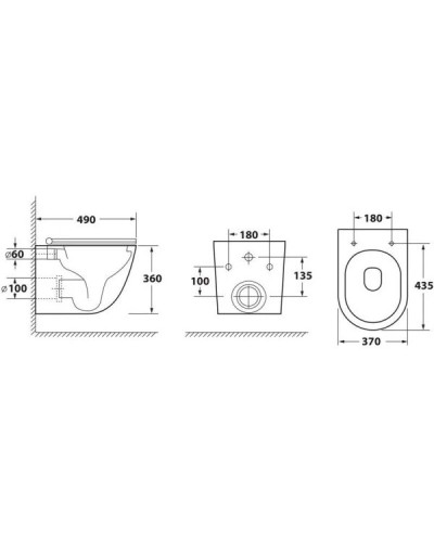 Комплект подвесной унитаз OWL 1975 Vind OWLT190302 + система инсталляции Geberit 458.124.21.1