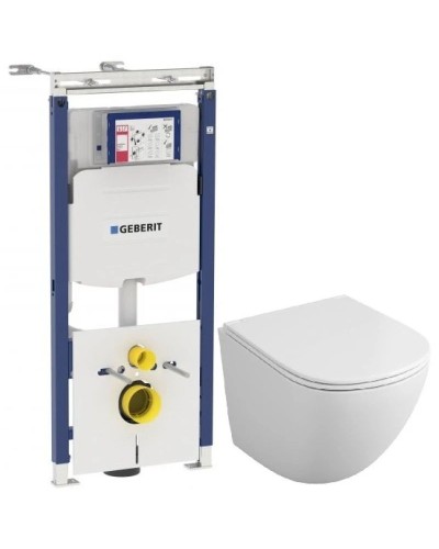 Комплект подвесной унитаз OWL 1975 Vind OWLT190302 + система инсталляции Geberit 111.362.00.5