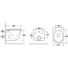 Комплект подвесной унитаз OWL 1975 Vind OWLT190302 + система инсталляции Geberit 458.125.21.1