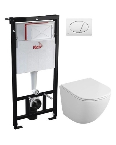 Комплект подвесной унитаз OWL 1975 Vind OWLT190302 + система инсталляции AlcaPlast AM101/11203:1RUSSETM71