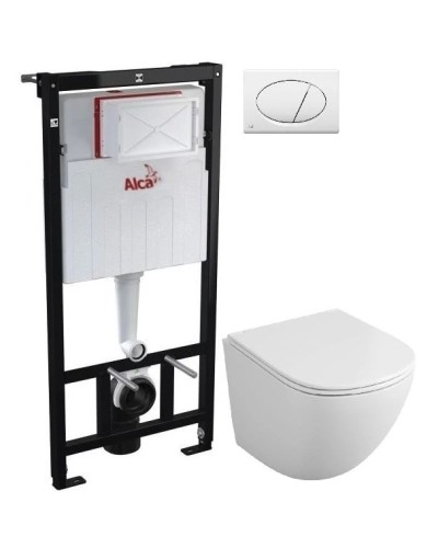 Комплект подвесной унитаз OWL 1975 Vind OWLT190302 + система инсталляции AlcaPlast AM101/11203:1RUSSETM70