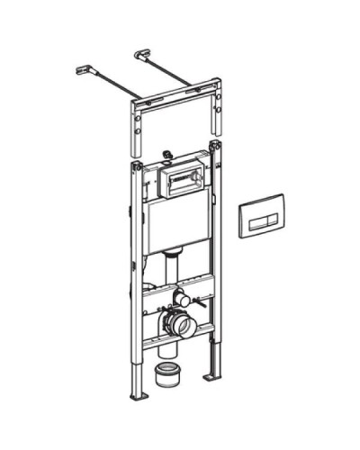 Комплект подвесной унитаз Noken Hotels N399999901 + N356330439 + система инсталляции Geberit 458.125.21.1