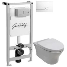 Комплект подвесной унитаз Noken Hotels N399999901 + N356330439 + система инсталляции Jacob Delafon E5504-NF + E4326-00