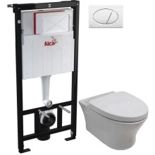 Комплект подвесной унитаз Noken Hotels N399999901 + N356330439 + система инсталляции AlcaPlast AM101/11203:1RUSSETM71