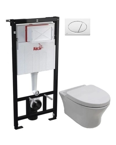 Комплект подвесной унитаз Noken Hotels N399999901 + N356330439 + система инсталляции AlcaPlast AM101/11203:1RUSSETM70