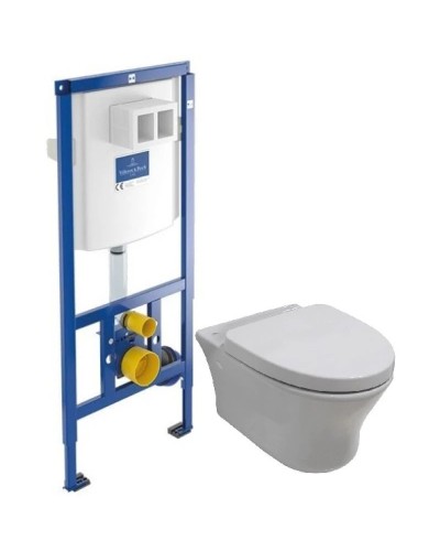 Комплект подвесной унитаз Noken Hotels N399999901 + N356330439 + система инсталляции Villeroy & Boch 92246100