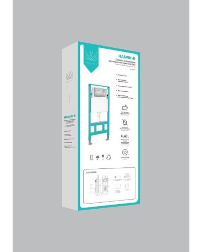 Инсталляция Owl 1975 Hasvik OWLINSTNI для унитаза с клавишей смыва Хром