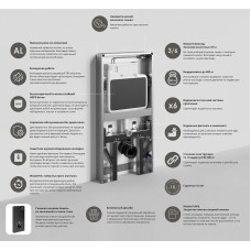 Инсталляция WasserKRAFT Naab 86TLT.040.PE.BL для унитаза Черная