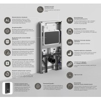 Инсталляция WasserKRAFT Naab 86TLT.040.PE.WH для унитаза Белая