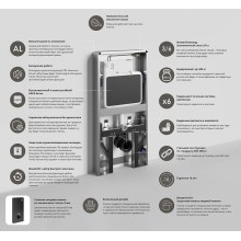 Инсталляция WasserKRAFT Naab 86TLT.040.PE.WH для унитаза Белая