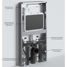 Инсталляция WasserKRAFT Naab 86TLT.040.PE.WH для унитаза Белая