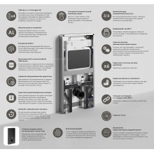 Инсталляция WasserKRAFT Naab 86TLT.040.SE.WH для унитаза Белая
