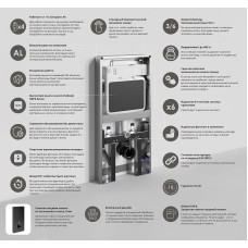 Инсталляция WasserKRAFT Naab 86TLT.040.SE.WH для унитаза Белая