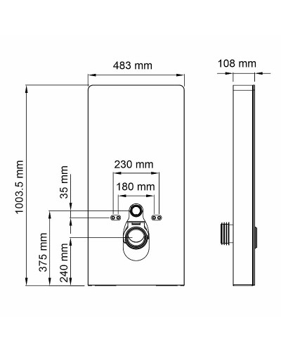 Инсталляция WasserKRAFT Naab 86TLT.040.SE.WH для унитаза Белая