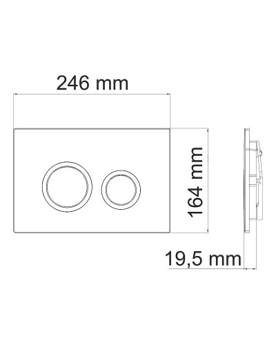 Инсталляция WasserKRAFT Aller 10TLT.010.ME.PB01 для унитаза с Черной глянцевой клавишей смыва