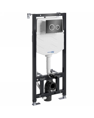 Инсталляция WasserKRAFT Aller 10TLT.010.ME.PB01 для унитаза с Черной глянцевой клавишей смыва