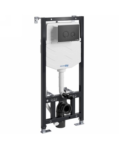 Инсталляция WasserKRAFT Aller 10TLT.010.ME.MB01 для унитаза с Черной матовой клавишей смыва