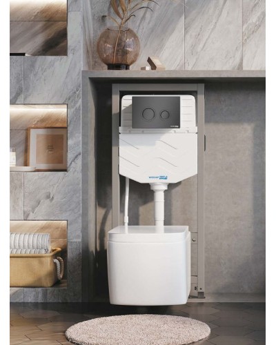 Инсталляция WasserKRAFT Aller 10TLT.010.ME.MB01 для унитаза с Черной матовой клавишей смыва